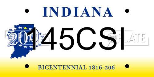 145CSI Indiana License Plate