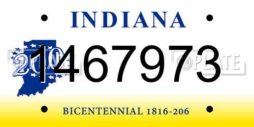 1467973 Indiana License Plate