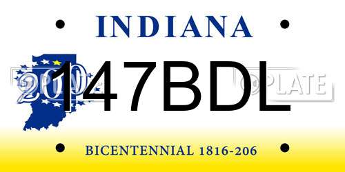147BDL Indiana License Plate