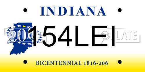 154LEI Indiana License Plate