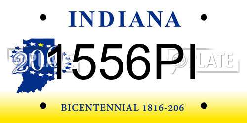 1556PI Indiana License Plate