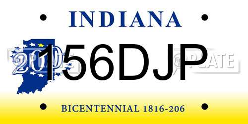 156DJP Indiana License Plate