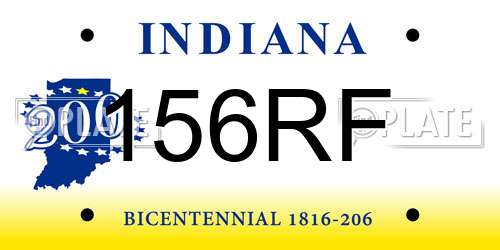 156RF Indiana License Plate