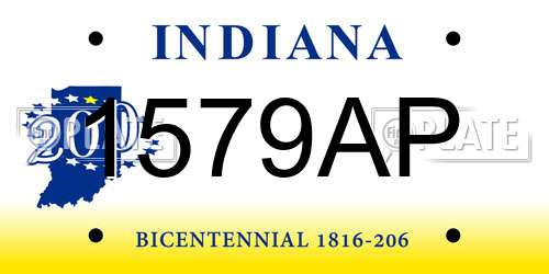 1579AP Indiana License Plate