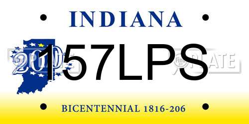 157LPS Indiana License Plate