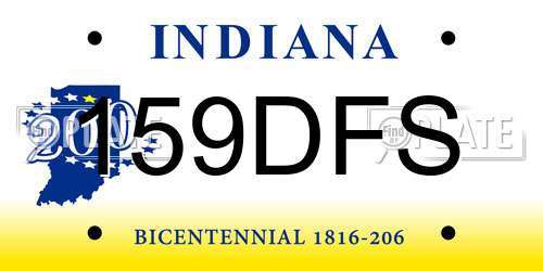 159DFS Indiana License Plate
