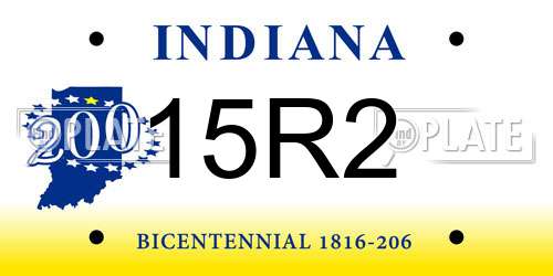 15R2 Indiana License Plate