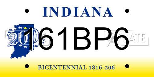161BP6 Indiana License Plate
