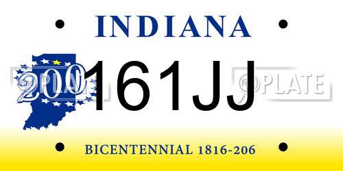 161JJ Indiana License Plate