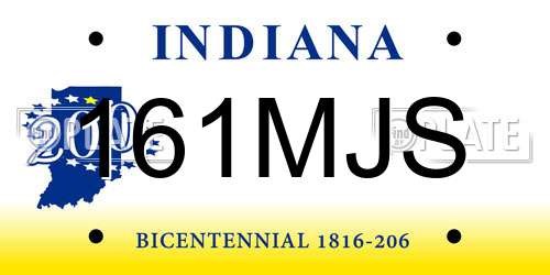 161MJS Indiana License Plate