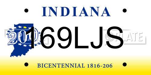 169LJS Indiana License Plate