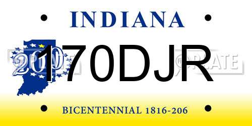 170DJR Indiana License Plate
