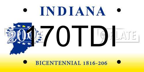 170TDI Indiana License Plate