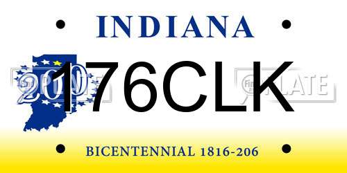 176CLK Indiana License Plate