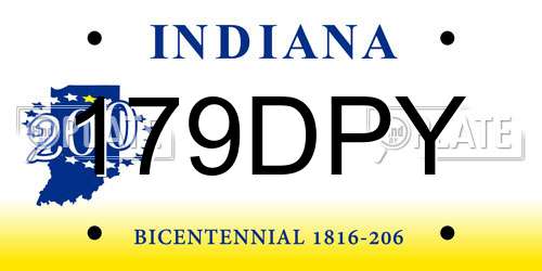 179DPY Indiana License Plate