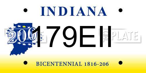 179EII Indiana License Plate