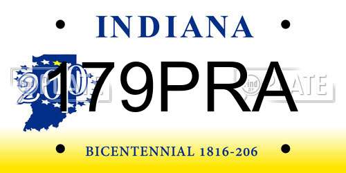 179PRA Indiana License Plate