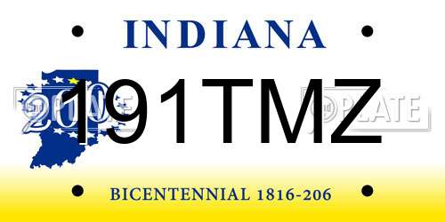191TMZ Indiana License Plate
