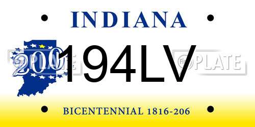 194LV Indiana License Plate