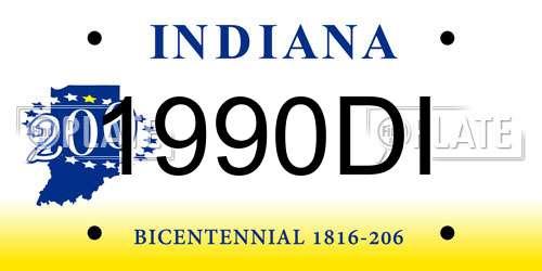 1990DI Indiana License Plate