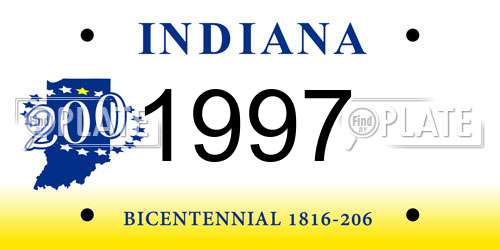 1997 Indiana License Plate