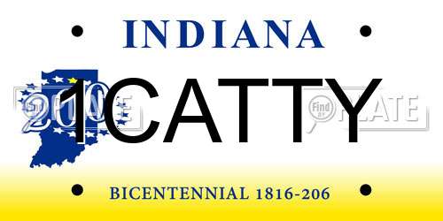 1CATTY Indiana License Plate