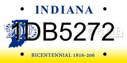 1DB5272 Indiana License Plate