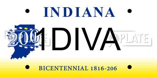 1DIVA Indiana License Plate