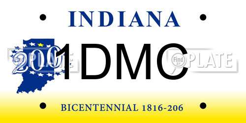 1DMC Indiana License Plate