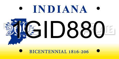 1GID880 Indiana License Plate