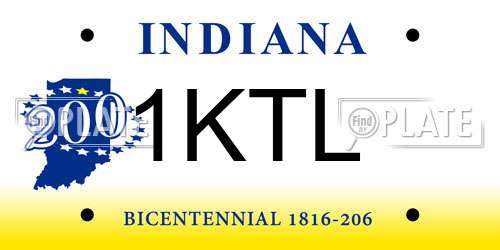 1KTL Indiana License Plate