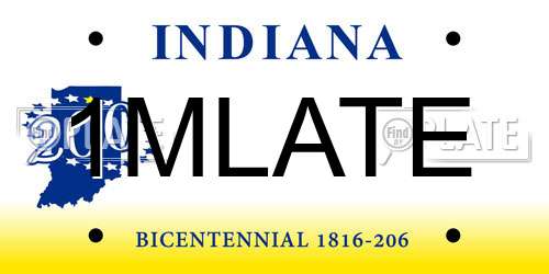 1MLATE Indiana License Plate