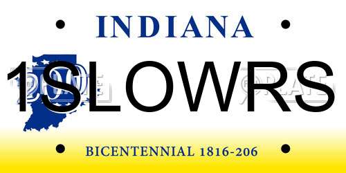 1SLOWRS Indiana License Plate