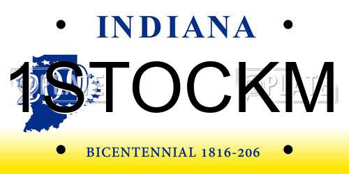 1STOCKM Indiana License Plate