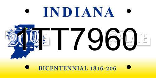 1TT7960 Indiana License Plate