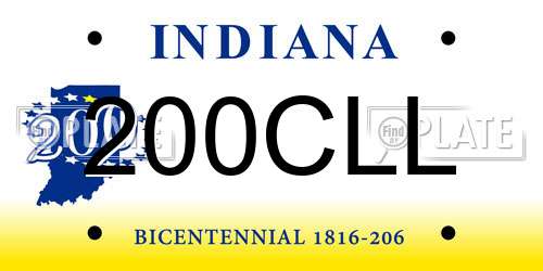 200CLL Indiana License Plate