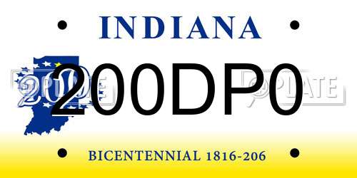 200DP0 Indiana License Plate