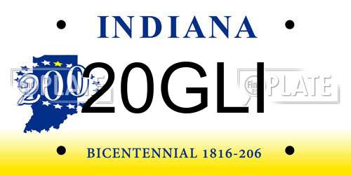 20GLI Indiana License Plate