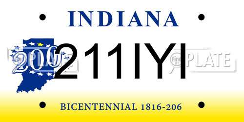 211IYI Indiana License Plate