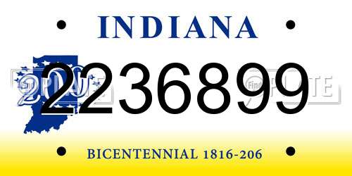 2236899 Indiana License Plate