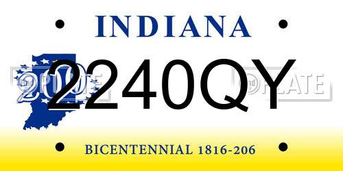 2240QY Indiana License Plate