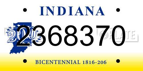 2368370 Indiana License Plate