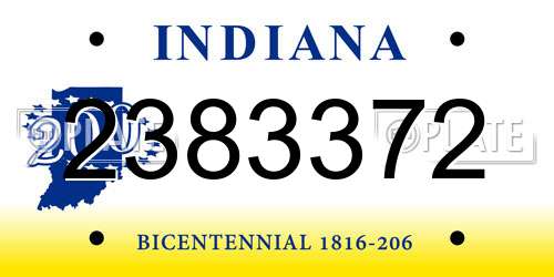 2383372 Indiana License Plate