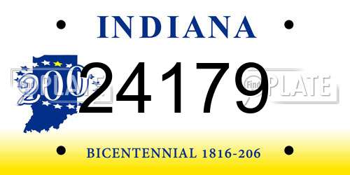 24179 Indiana License Plate