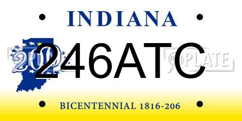 246ATC Indiana License Plate