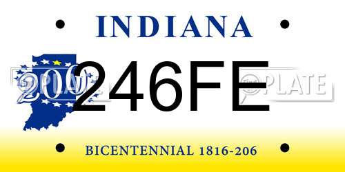 246FE Indiana License Plate