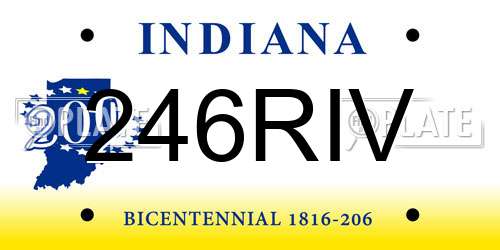 246RIV Indiana License Plate