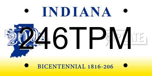 246TPM Indiana License Plate