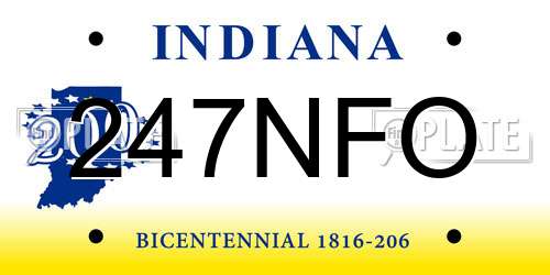 247NFO Indiana License Plate