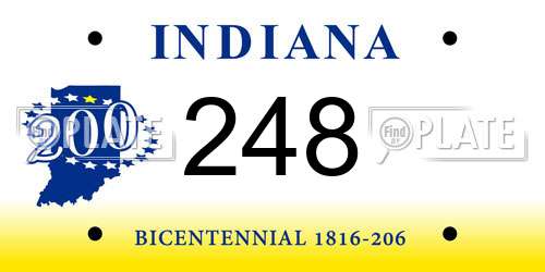 248 Indiana License Plate